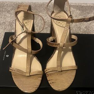 Vince Camuto Brown Textured Heels